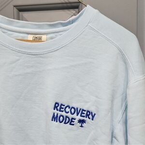 NWOT Vita Coco Palm Tree Coconuts Recovery Mode Blue Sweatshirt